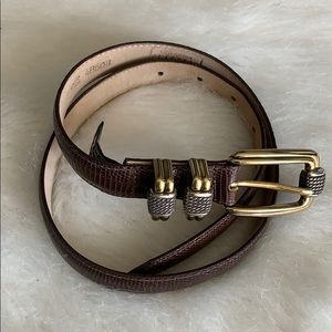 Brighton textured leather belt in brown